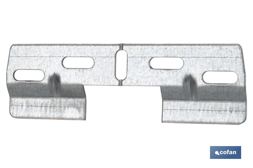 Placca di supporto doppia per appendere e fissare mobili | Dimensioni: 130 mm e foro da 42 mm - Cofan