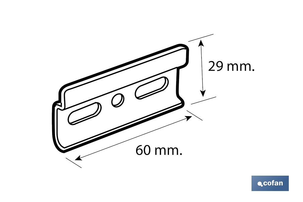 Cofan Placa para Pendurar e Fixar | Medida: 60mm  - Cofan