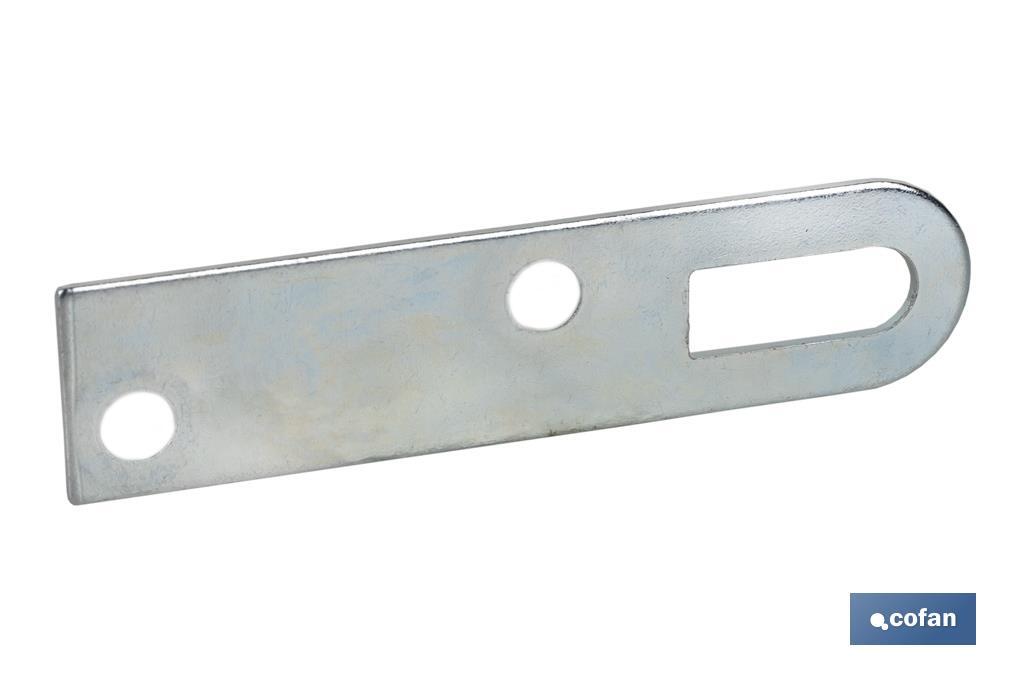 Keyhole hanging plate for fixing | Size: 17 x 70mm | Galvanised steel - Cofan