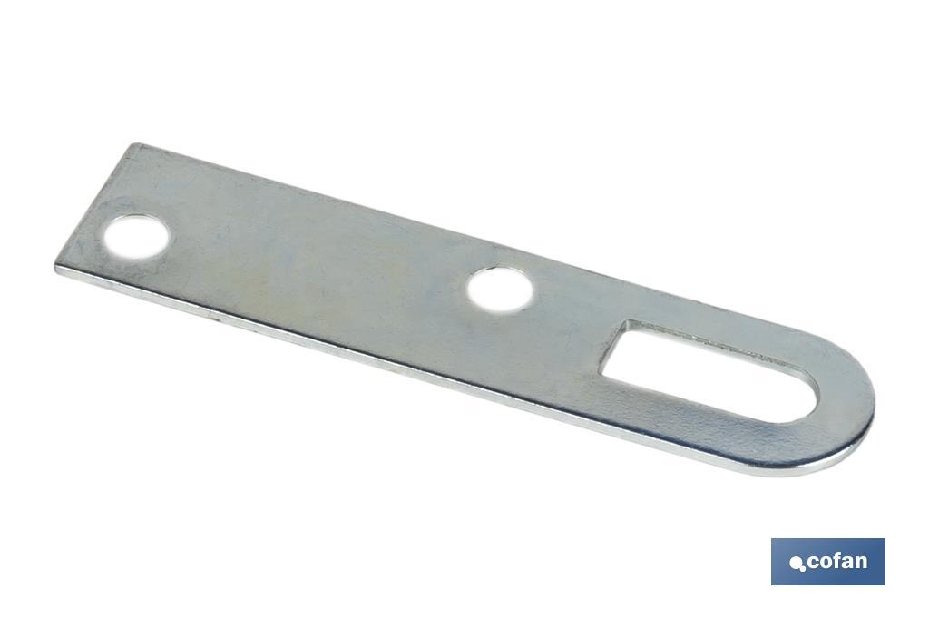 Keyhole hanging plate for fixing | Size: 17 x 70mm | Galvanised steel - Cofan