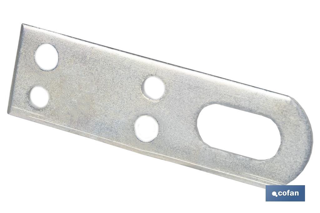 Hanging plate for fixing objects | Size: 15 x 50mm | Galvanised steel - Cofan