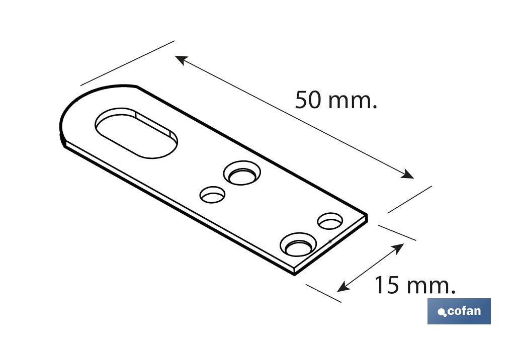 Colgador para Sujetar Objetos | Medidas: 15 x 50 mm | Acero Zincado - Cofan