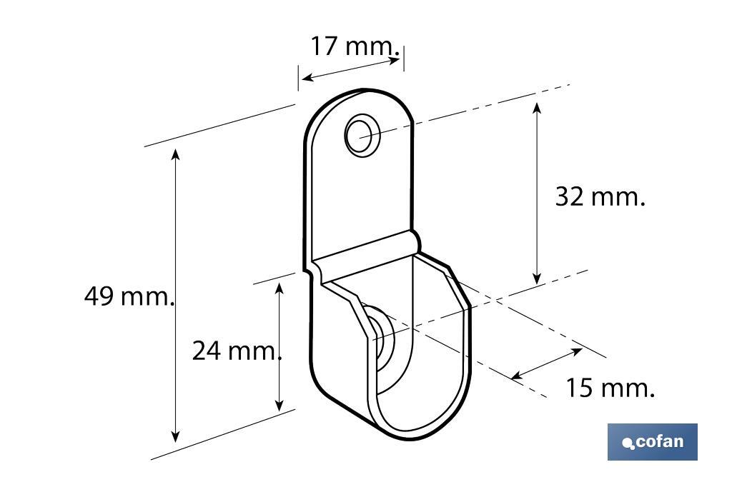 Supporto per asta dell'armadio | Rifiniture Zincate - Cofan