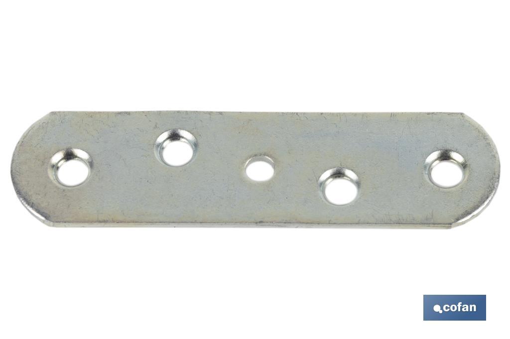 Joining plate bracket for panels | Zinc-plated steel | Fixing accessory - Cofan