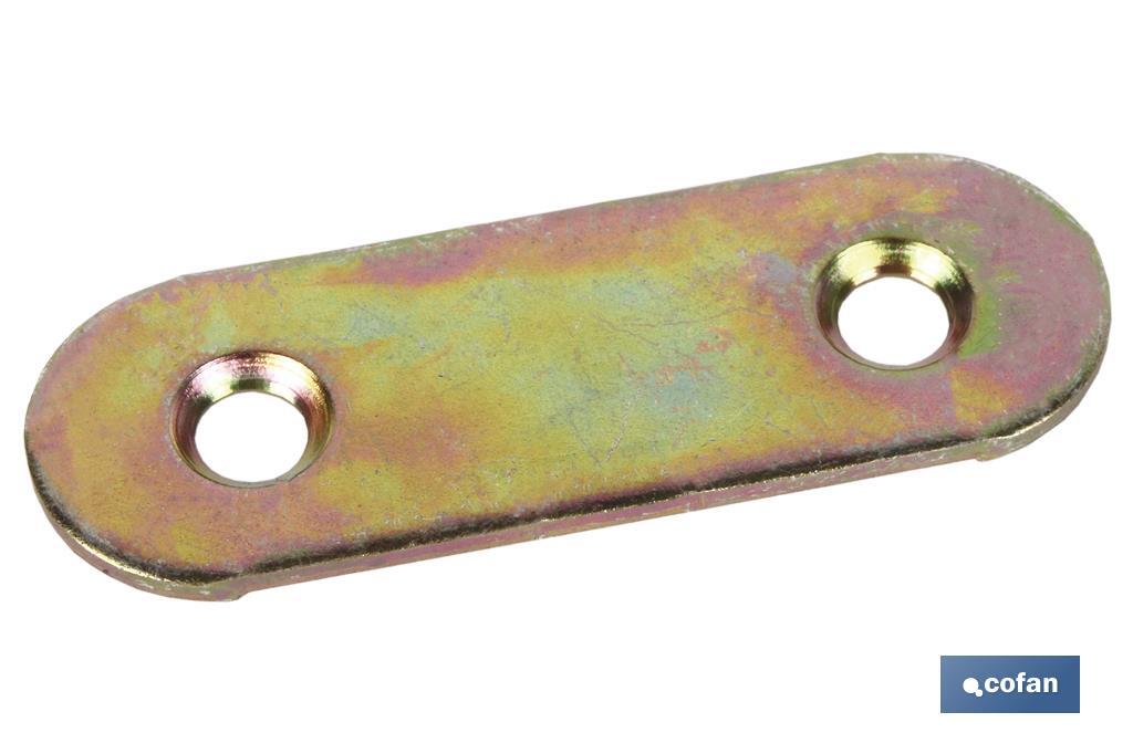 Joining plate bracket for panels | Zinc-plated steel | Fixing accessory - Cofan