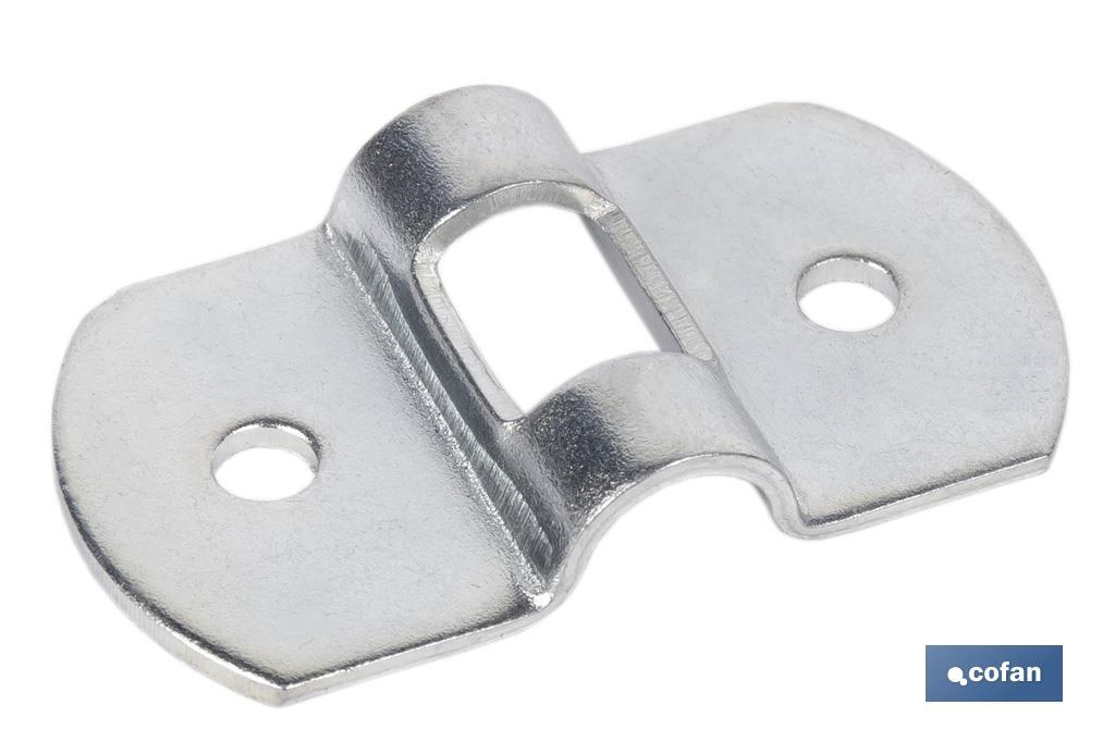 Plaque en acier galvanisé | Dimensions : 25 mm x 6 mm - Cofan