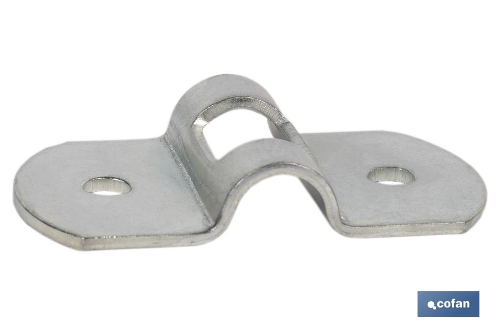 Plaque en acier galvanisé | Dimensions : 25 mm x 6 mm - Cofan