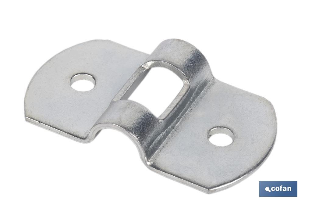 Plaque en acier galvanisé | Dimensions : 25 mm x 6 mm - Cofan