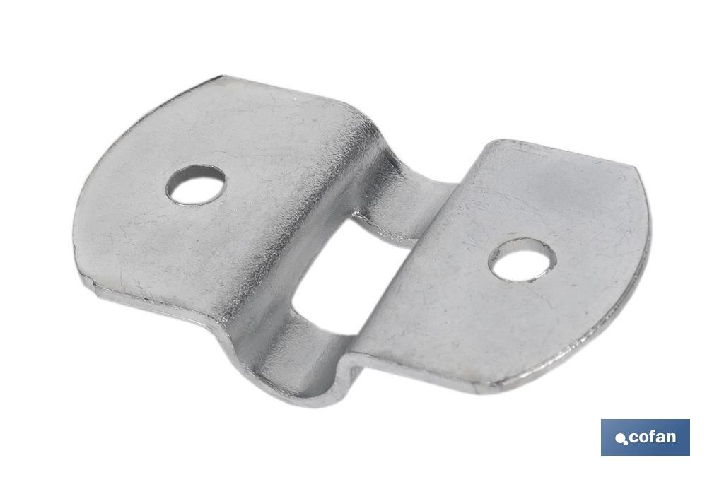 Plaque en acier galvanisé | Dimensions : 25 mm x 6 mm - Cofan