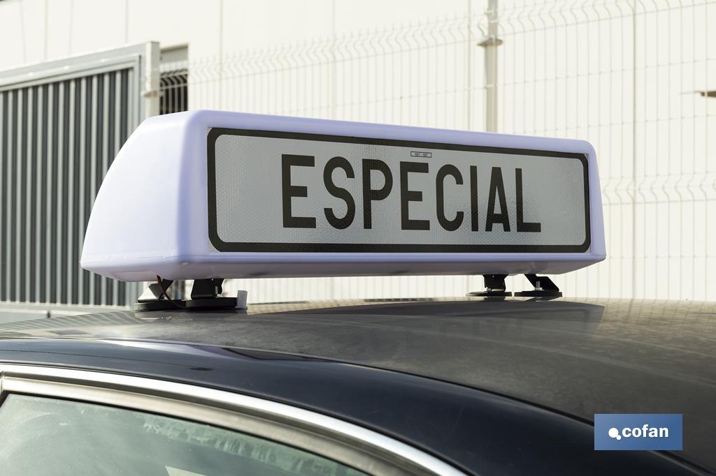 Sinal de aviso de acompanhamento de veículo especial V21 | Material: resina - Cofan