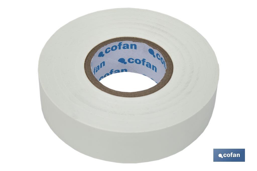 Isolierband Weiss aus PVC 20m x 19mm - Cofan