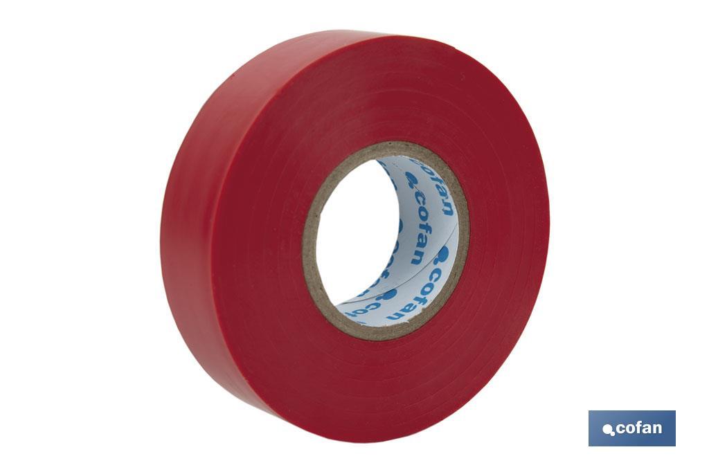 Isolierband Rot aus PVC 20m x 19mm - Cofan