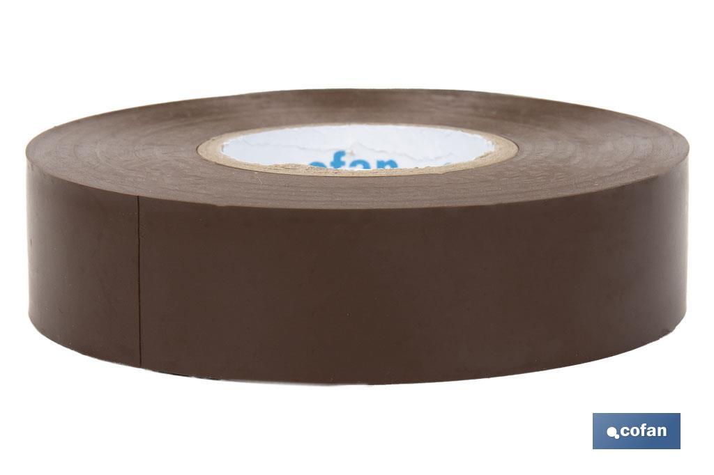 Insulating tape 180 microns | Brown | Resistant to voltage, heat and different acids and alkaline materials - Cofan