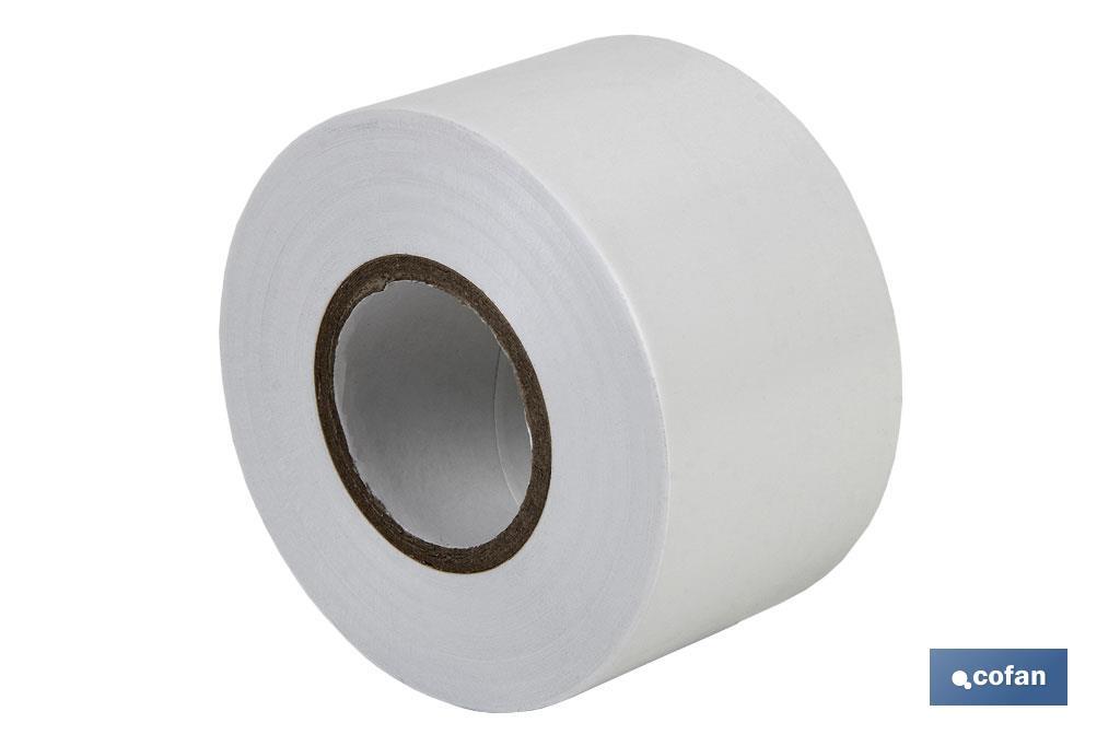 Insulating tape 130 microns | White | Resistant to voltage, heat and different acids and alkaline materials - Cofan