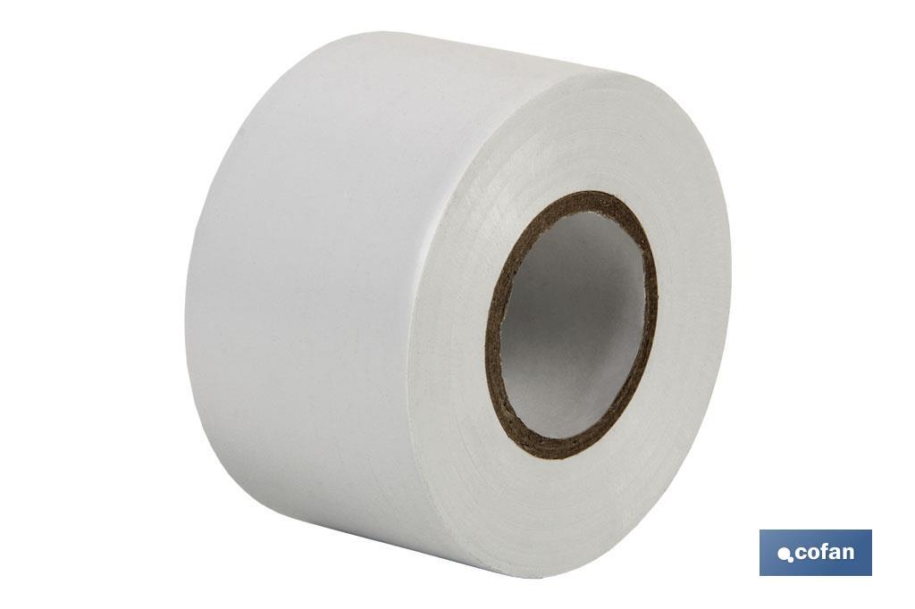 Insulating tape 130 microns | White | Resistant to voltage, heat and different acids and alkaline materials - Cofan