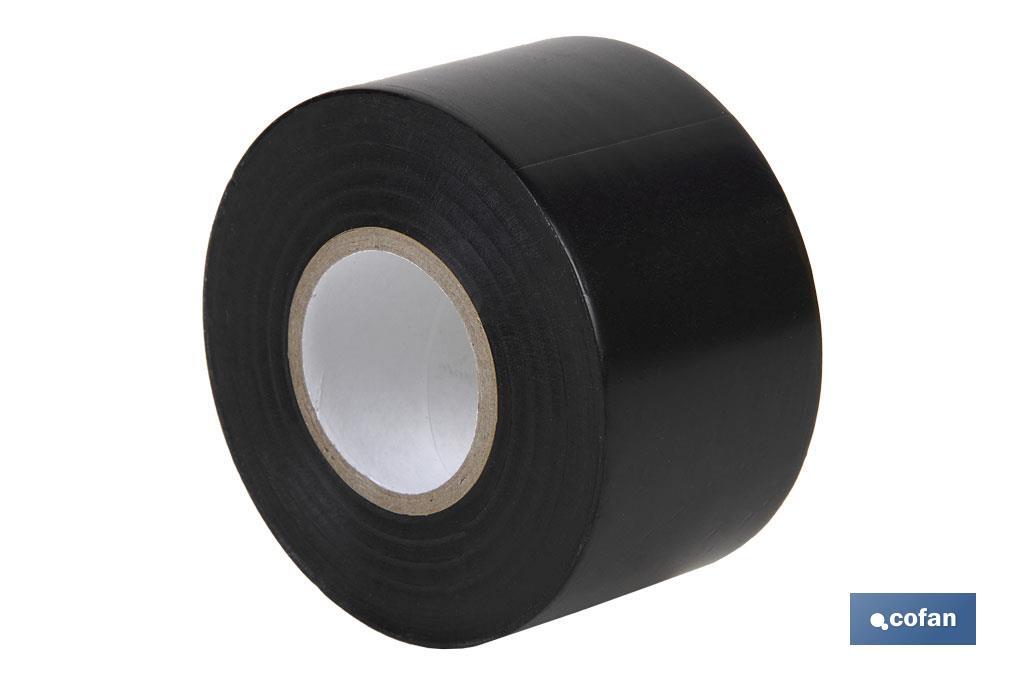 Insulating tape 180 microns | Black | Resistant to voltage, heat and different acids and alkaline materials - Cofan