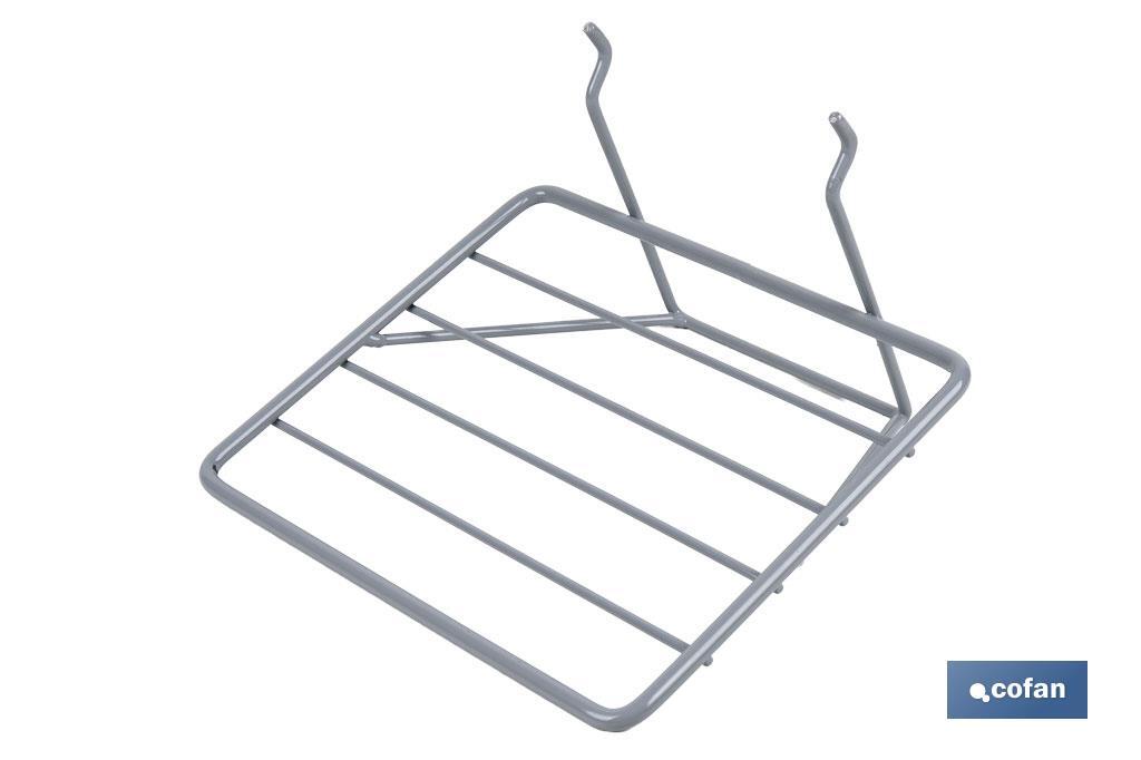 Saw rack | Lightweight and functional design | Ideal for display stands | Light grey | Size: 200 x 180 x 140mm - Cofan