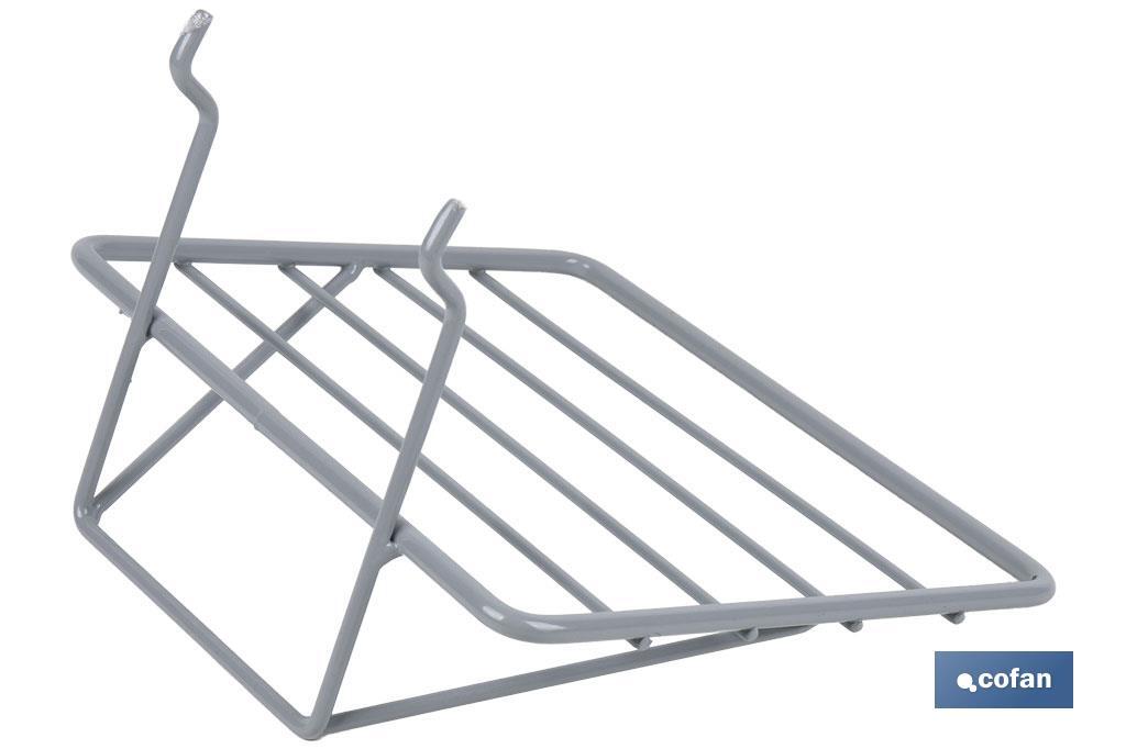 Saw rack | Lightweight and functional design | Ideal for display stands | Light grey | Size: 200 x 180 x 140mm - Cofan