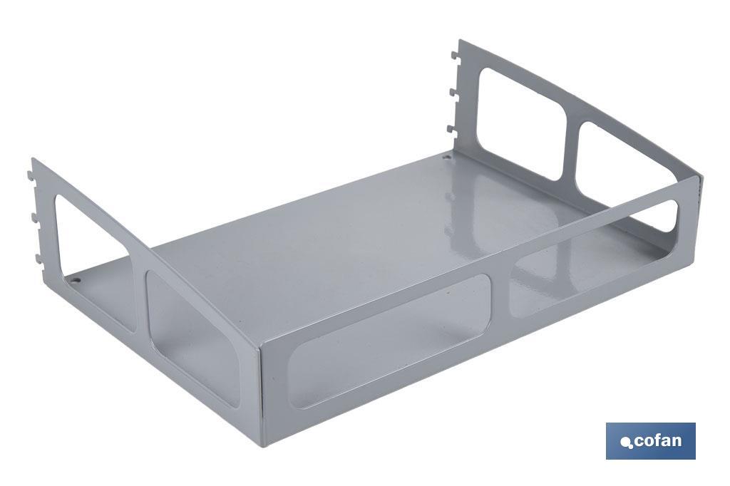 Tray for display stands | Light grey | Ideal for efficient organisation | Size: 300 x 200mm - Cofan
