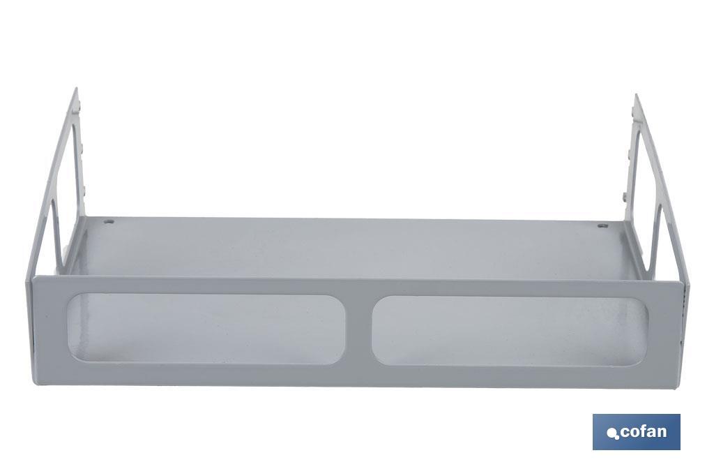 Tray for display stands | Light grey | Ideal for efficient organisation | Size: 300 x 200mm - Cofan