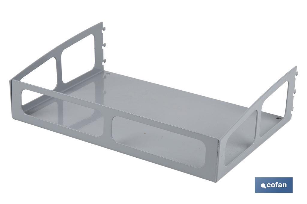 Tray for display stands | Light grey | Ideal for efficient organisation | Size: 300 x 200mm - Cofan