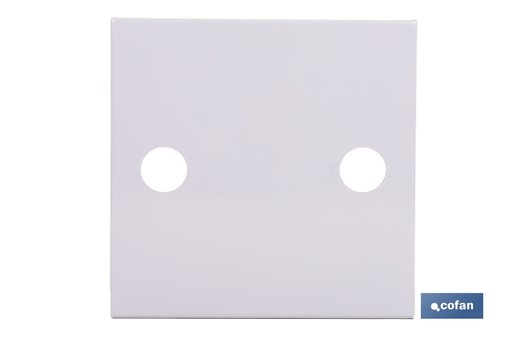 Bandeja metálica para exposición de grifería | Montaje horizontal o vertical | Medidas: 23,5 x 23,5 x 7,5 cm - Cofan