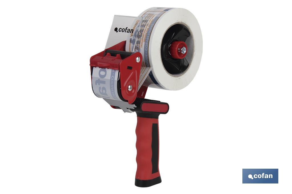 Precintadora de Cinta Adhesiva | Para cintas de hasta 50 mm de ancho | Mango bimaterial - Cofan