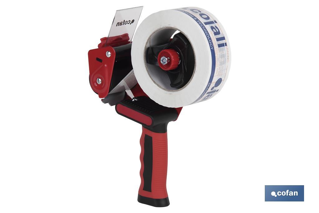 Precintadora de Cinta Adhesiva | Para cintas de hasta 50 mm de ancho | Mango bimaterial - Cofan