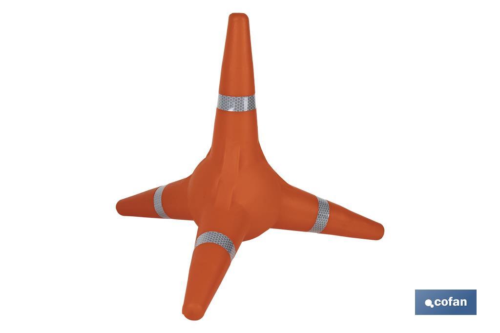 Tetrapod Reflective Traffic Cone 380mm - Cofan