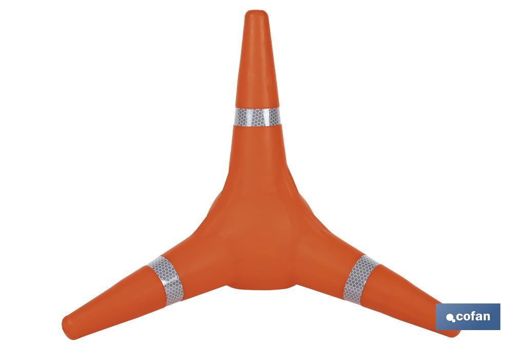 Tetrapod Reflective Traffic Cone 380mm - Cofan