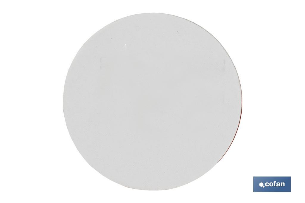Catadióptricos redondos con adhesivo para fijar en vehículos | 3 Colores: rojo, ámbar y blanco | Diámetro: 55 mm - Cofan