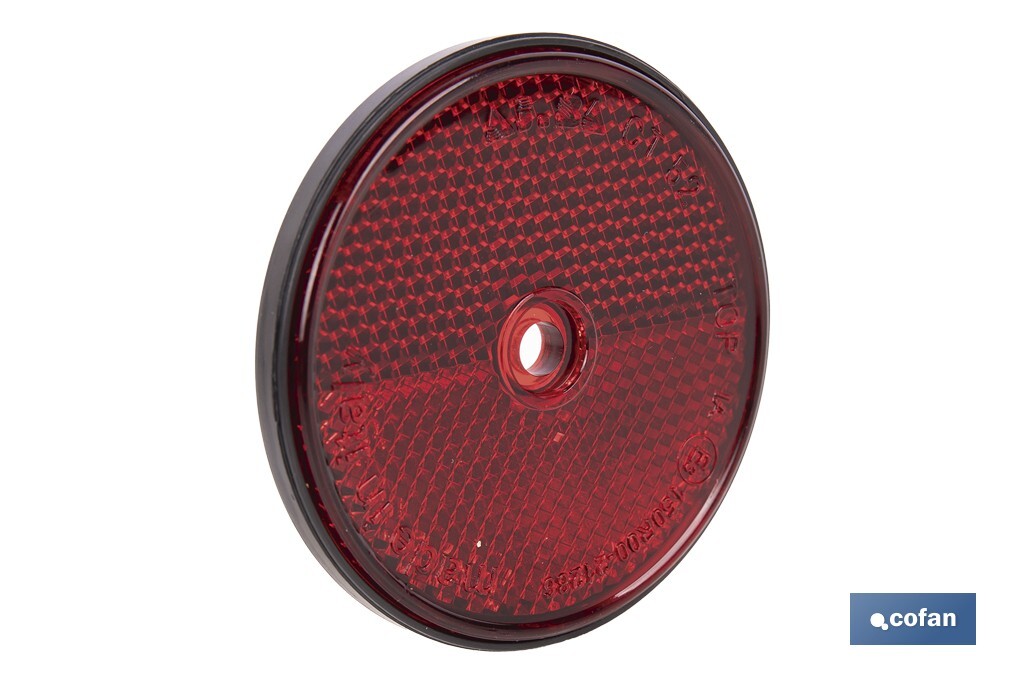 Round reflectors without screw | Approved product | Diameter: 60 mm | Screw not included | Available in 3 different colours - Cofan