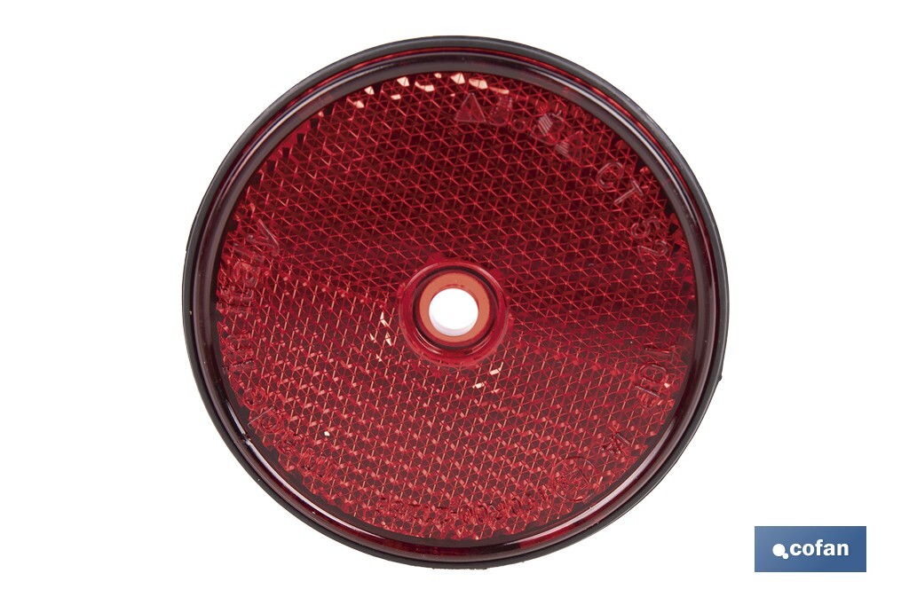 Round reflectors without screw | Approved product | Diameter: 60 mm | Screw not included | Available in 3 different colours - Cofan