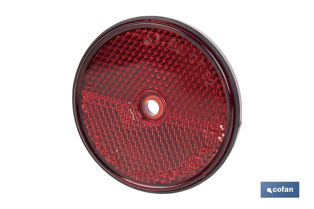 Round reflectors without screw | Approved product | Diameter: 60 mm | Screw not included | Available in 3 different colours - Cofan