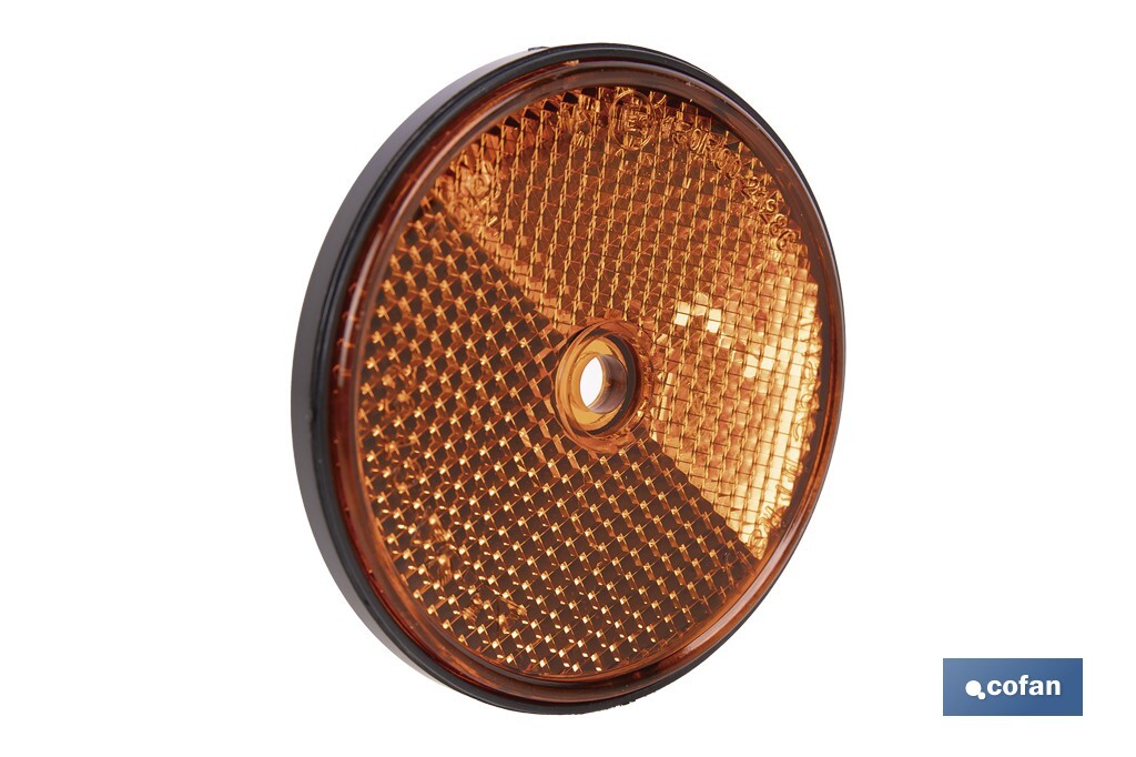 Round reflectors without screw | Approved product | Diameter: 60 mm | Screw not included | Available in 3 different colours - Cofan
