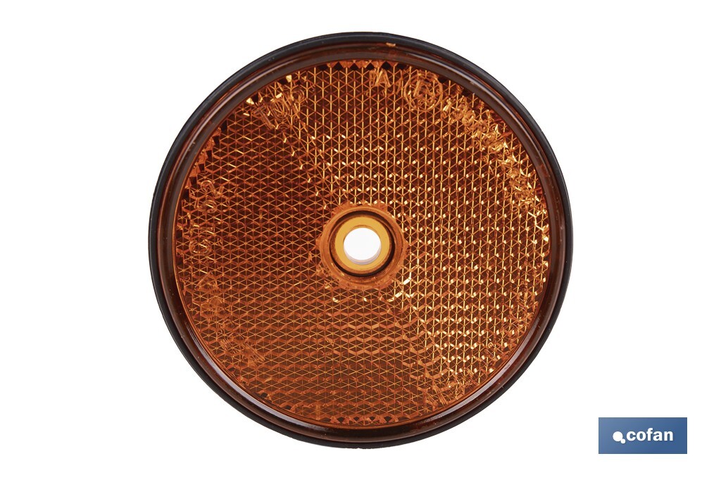 Round reflectors without screw | Approved product | Diameter: 60 mm | Screw not included | Available in 3 different colours - Cofan