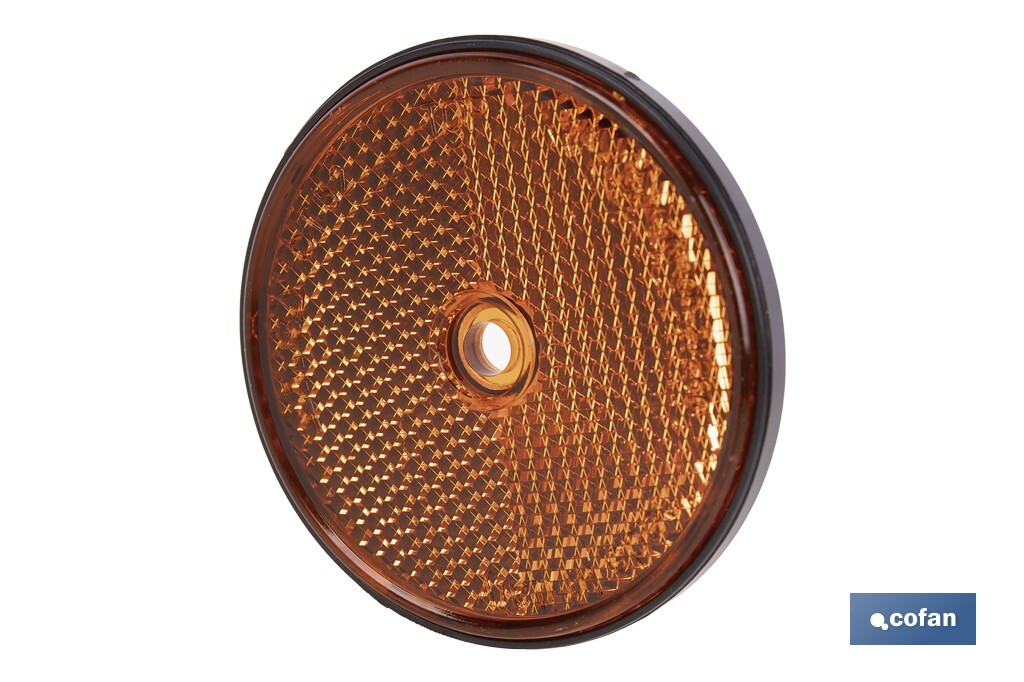 Round reflectors without screw | Approved product | Diameter: 60 mm | Screw not included | Available in 3 different colours - Cofan