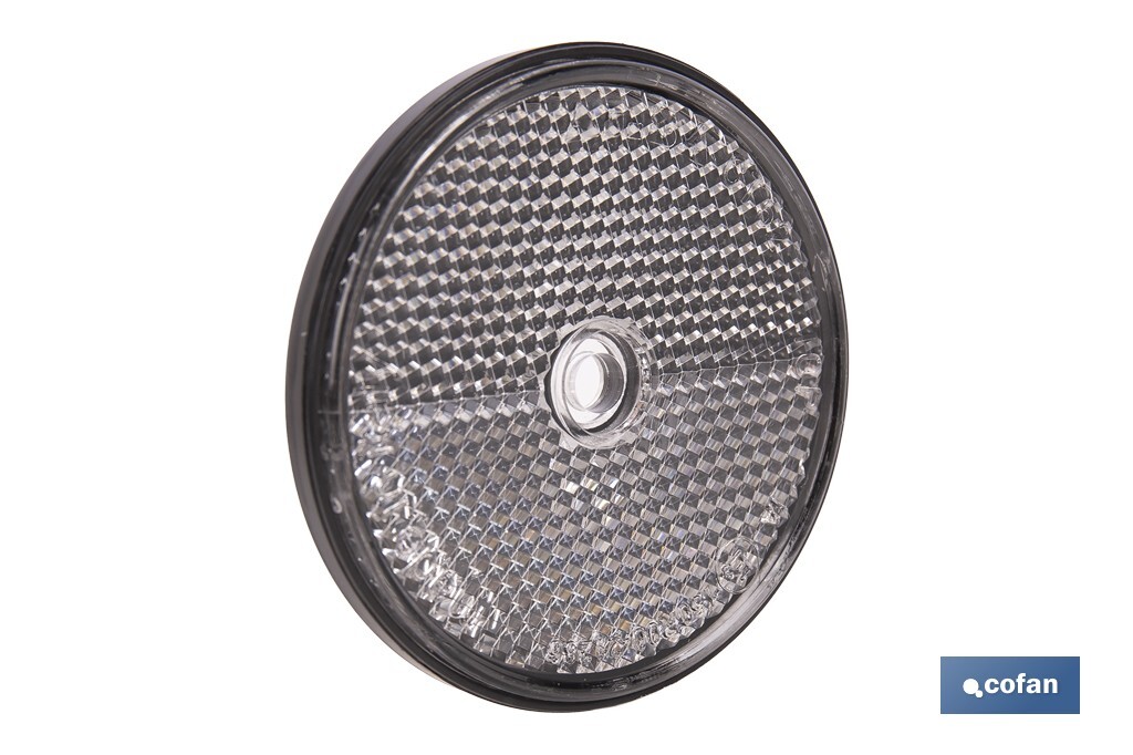 Round reflectors without screw | Approved product | Diameter: 60 mm | Screw not included | Available in 3 different colours - Cofan