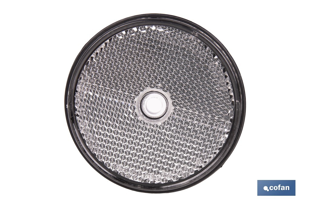 Round reflectors without screw | Approved product | Diameter: 60 mm | Screw not included | Available in 3 different colours - Cofan
