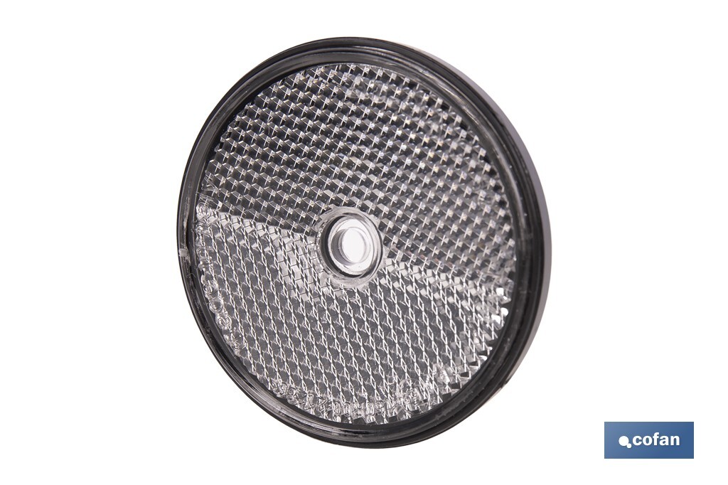 Round reflectors without screw | Approved product | Diameter: 60 mm | Screw not included | Available in 3 different colours - Cofan