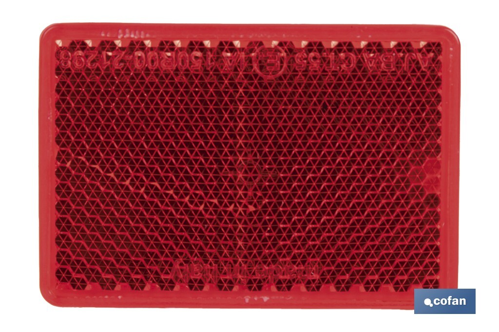 Adhesive rectangular reflector | Approved product | Available in 3 different colours | Size: 56 x 39 mm - Cofan