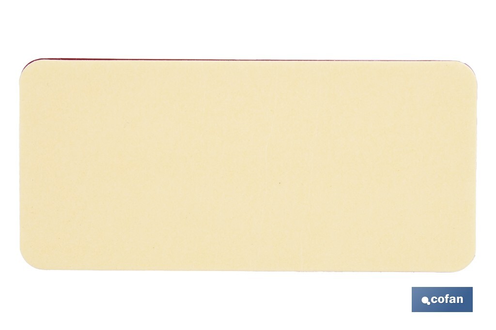 Adhesive rectangular reflector | Approved product | Available in 3 different colours | Size: 94 x 44 mm - Cofan