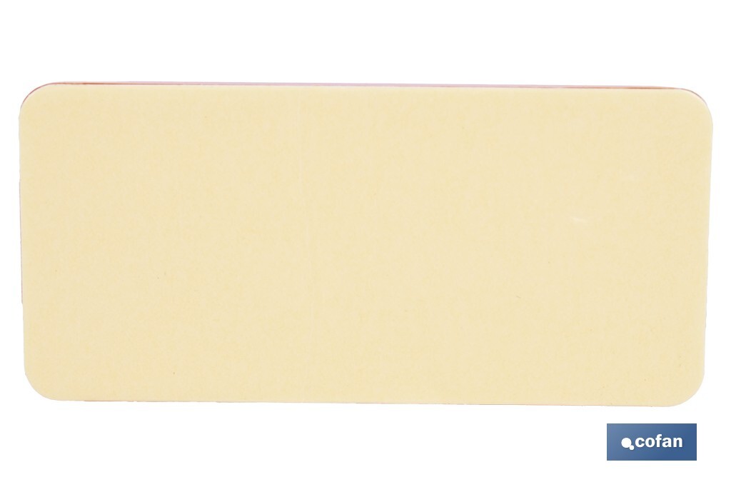 Adhesive rectangular reflector | Approved product | Available in 3 different colours | Size: 94 x 44 mm - Cofan