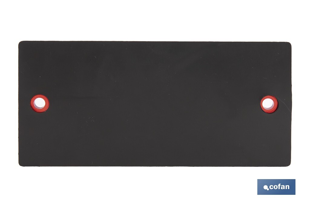 Rectangular reflector with holes | Screws not included | Approved product | Available in 3 different colours | Size: 106 x 50 mm - Cofan