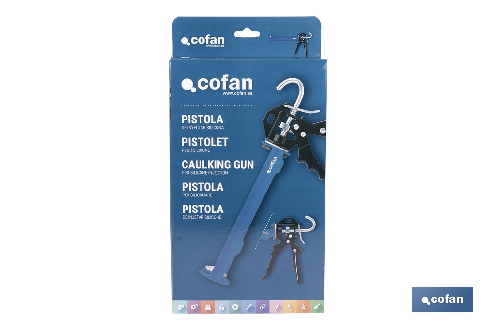 Pistolet à silicone professionnel | Pistolet pour scellant en aluminium | Pour cartouches de 310 ml - Cofan