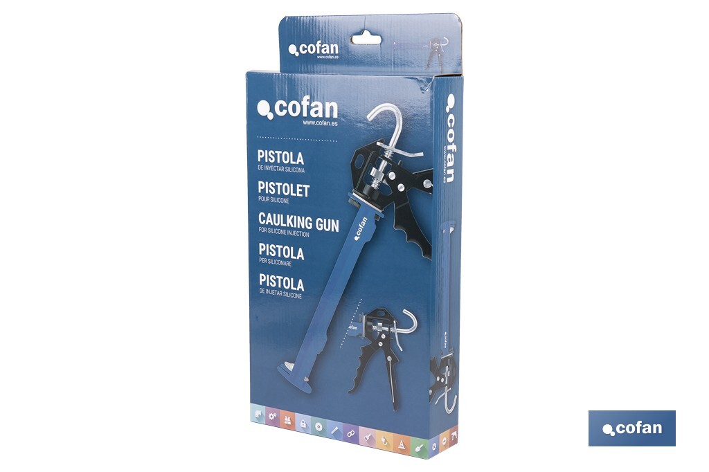 Pistolet à silicone professionnel | Pistolet pour scellant en aluminium | Pour cartouches de 310 ml - Cofan