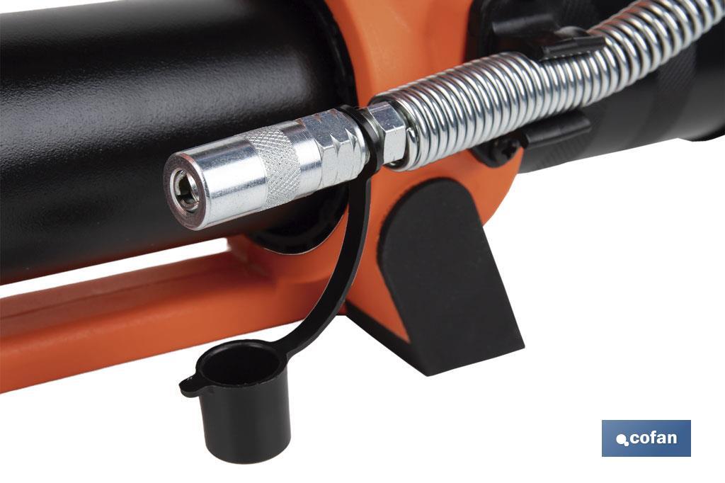 Pistola engrasadora a batería | Batería Li-ion 21 V 2 Ah | Presión máxima: 690 bar | Adecuada para cartuchos de 400 ml - Cofan