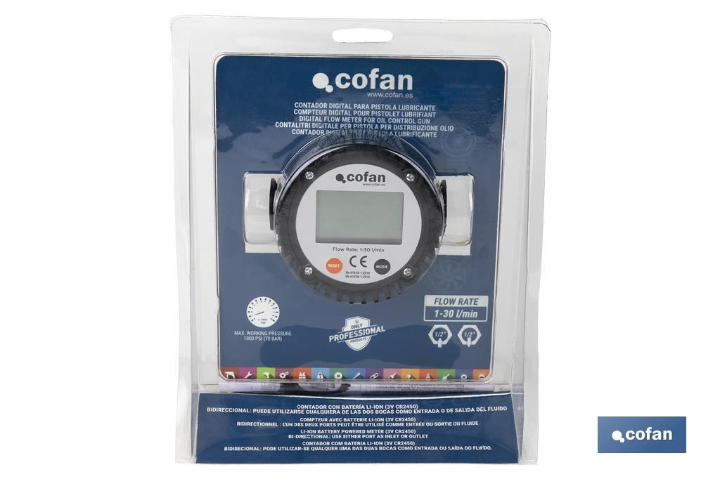 Digital Flow Meter for Oil Control Gun - Cofan