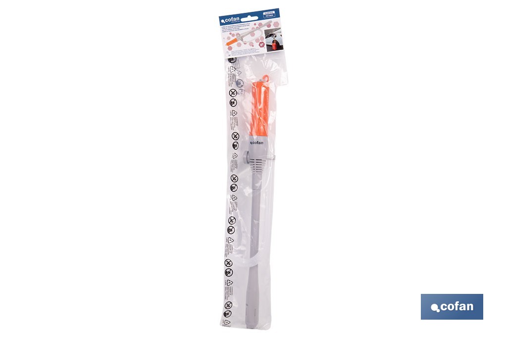 Bomba de transferencia de líquidos portátil | Funcionamiento a pilas | Bomba autocebante con manguera de 60 cm - Cofan