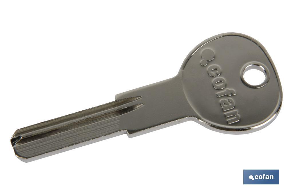 Security key blank | Copy of keys for security cylinder | Pack of 5 key blanks - Cofan